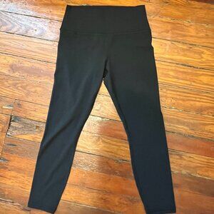 Athleta Transcend High Rise 7/8 Black Leggings, Size Medium